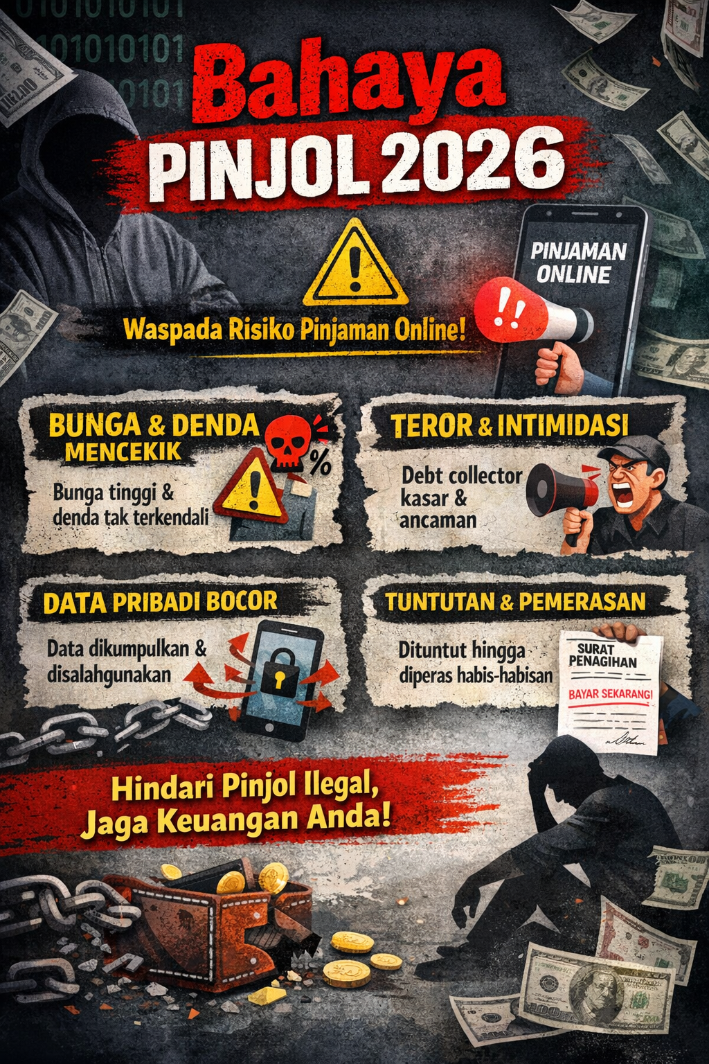 poster bahaya pinjol 2026